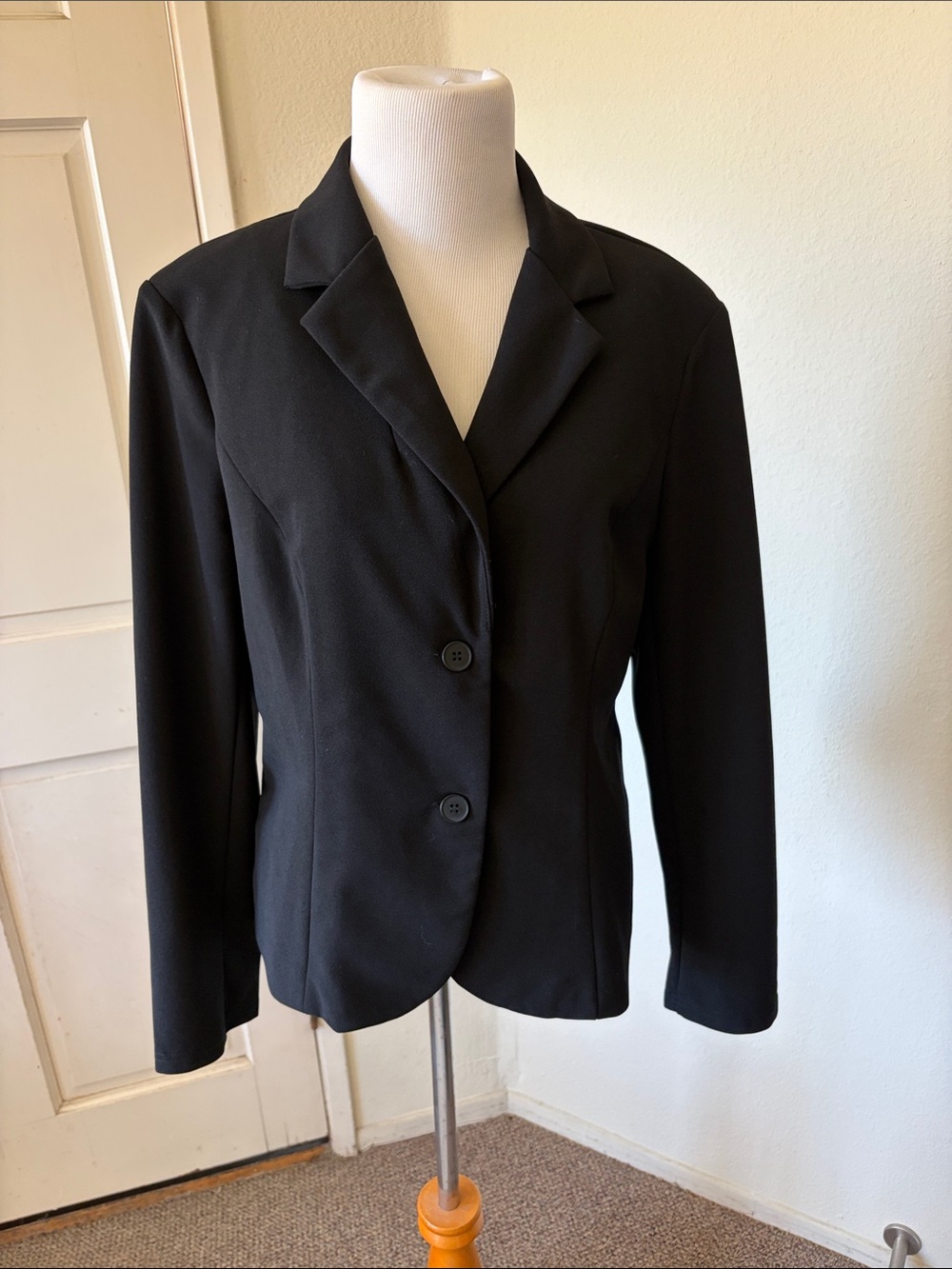 Allegra K Black Two-Button Women's Blazer